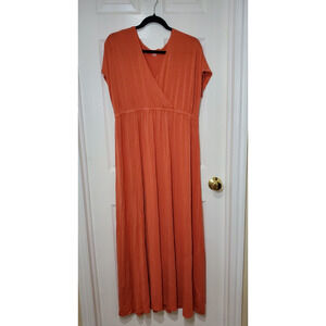 Amazon Essentials Maxi Dress Women’s XL | Crossover Neck High Waist